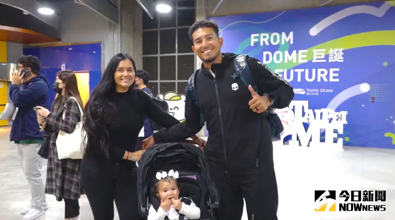 ▲今天富藍戈也帶家人來到現場看台西大戰，他受訪時表示兩支球隊都有自己的好友，希望雙方能打出好比賽。也透露是西班牙今天的先發投手雷法（Elian Leyva）邀他來的。（圖／記者陳云茹攝）