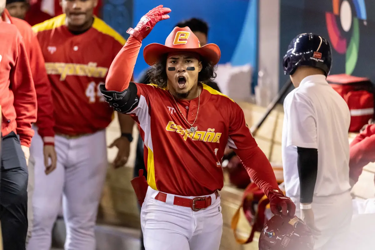 ▲西班牙二壘手柯曼列茲（Carlos Colmenarez），與尼加拉瓜之役於第三局開轟，替西班牙追平比分，能攻擅守的柯曼列茲也成為關注焦點。（圖／大會提供）