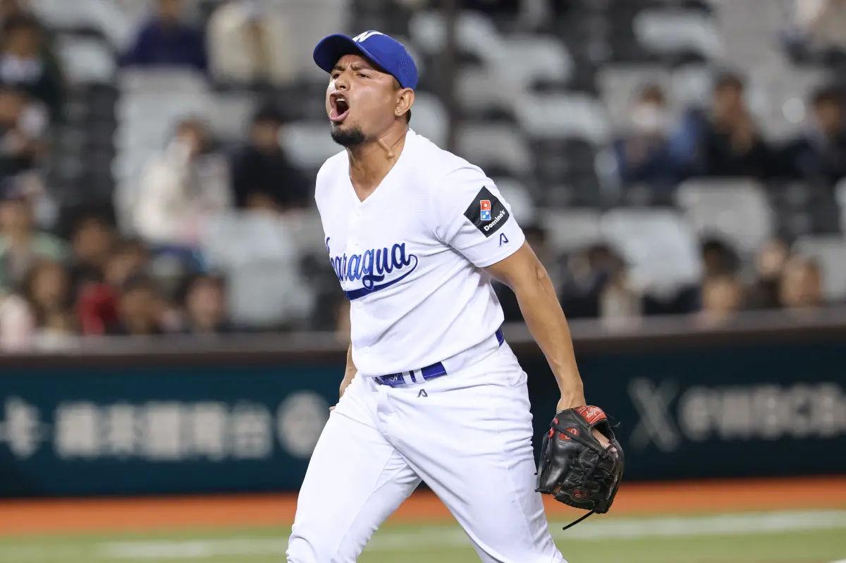 ▲尼加拉瓜稍早整場封鎖西班牙打線，只讓西班牙敲出零星6支安打拿1分，總教練古伊多（Sandor Guido）賽後分享分享配球關鍵。（圖／記者葉政勳攝）