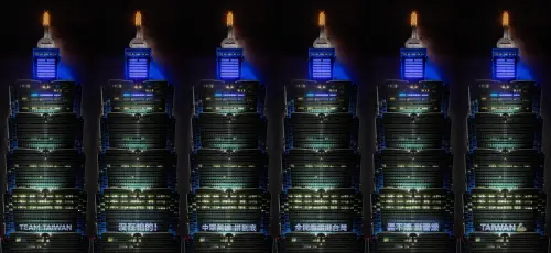 ▲經典賽資格賽應援點燈文字（圖／台北101提供）