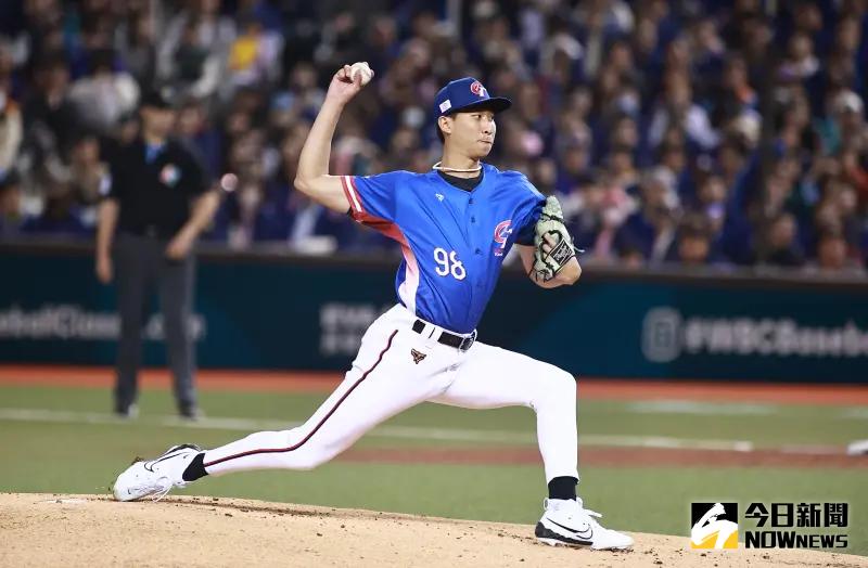 ▲經典賽資格賽中華隊先發投手沙子宸對戰南非，主投2.2局完美壓制，飆出生涯最快152公里速球。（圖／記者葉政勳攝 , 2025.02.22）