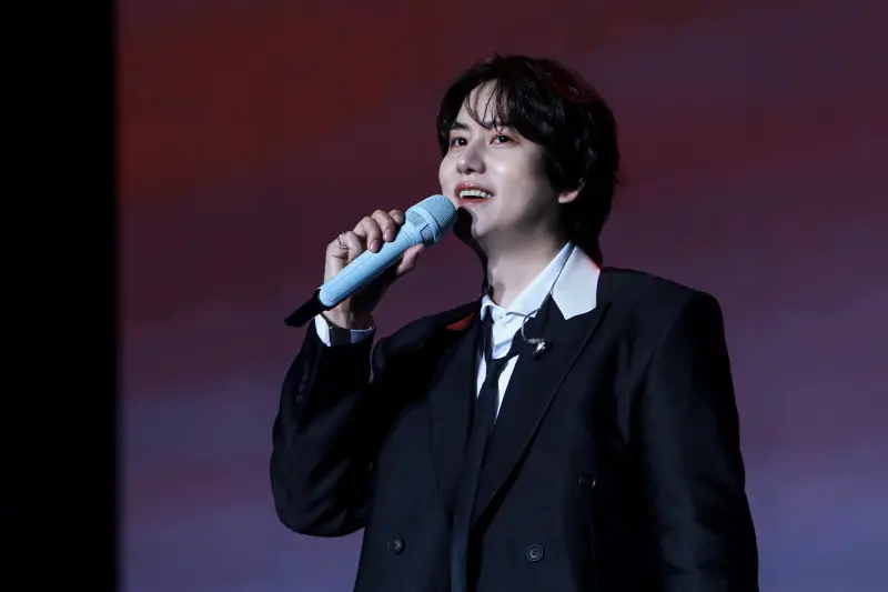 ▲Super Junior圭賢（如圖）在台灣開唱，邀請八三夭警喜站台，自爆曾在八三夭練團室喝到清晨五點。（圖／D-SHOW）