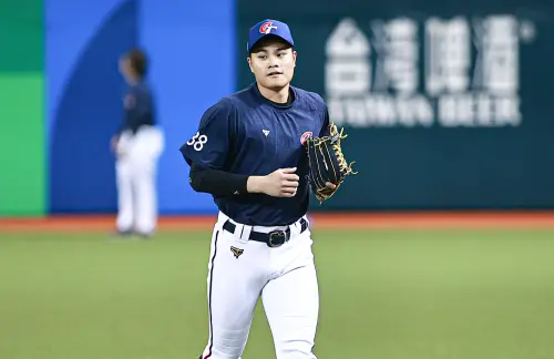 ▲宋晟睿因為投球訓練，影響到野手本業，最終才放棄投手訓練，以專職外野手身分出賽。（圖／記者葉政勳攝 , 2025.02.22）