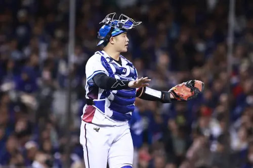 ▲蔣少宏連兩場擔任先發捕手。（圖／記者葉政勳攝 , 2025.02.23）