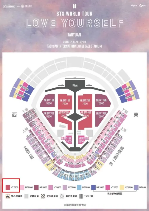 ▲▼BTS（上圖）2018年的桃園演唱會最貴為7800元，IVE（下圖）、Stray Kids（第3張圖）也是同價位。（圖／Live Nation Taiwan 理想國）