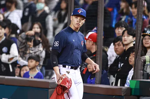 ▲孫易磊目前是日職日本火腿育成球員，本屆賽會還未有登板紀錄。（圖／記者葉政勳攝）