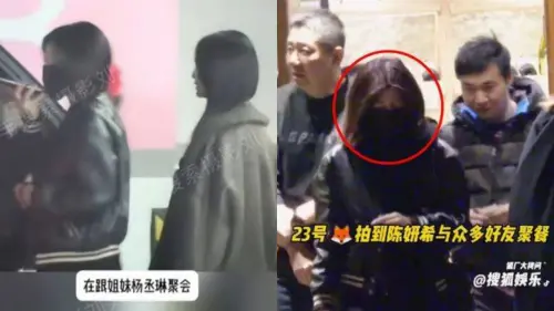 ▲陳妍希連續2天被拍到穿著一樣的服裝，似乎無心打扮。（圖／微博）