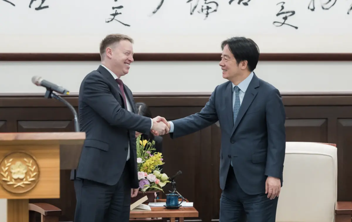 ▲賴清德17日在總統府內接見美國前白宮副國安顧問博明，引發討論。（圖／總統府提供）