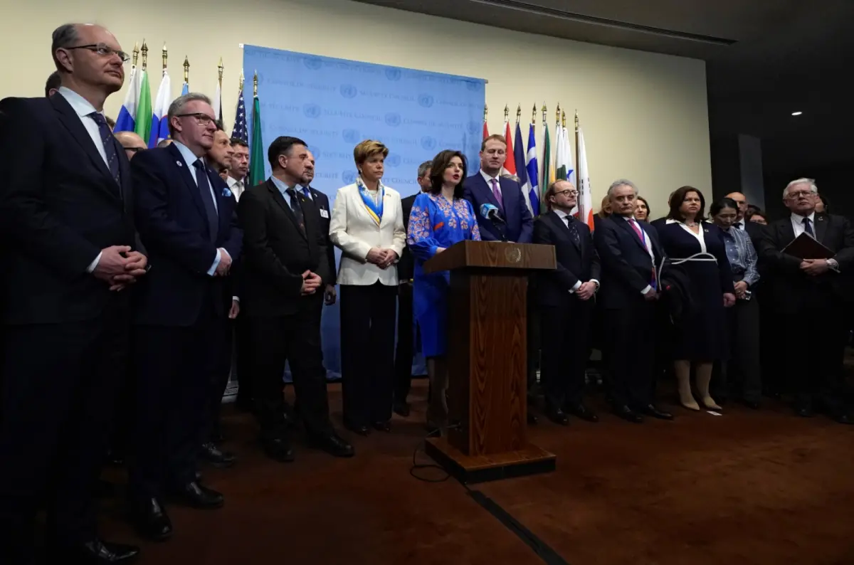 ▲美國與俄羅斯24日投票反對一項譴責俄國入侵烏克蘭的決議案，拒絕了一項被聯合國大會廣泛批准的文本。（圖／美聯社／達志影像）