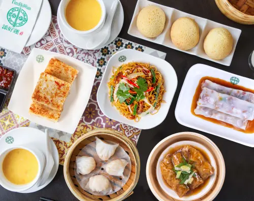▲米其林一星香港知名點心店「添好運」，推出666元「90分鐘點心放題」港點吃到飽，繼台中JMall店、桃園站前店、高雄富民店後，確定加開台南店！全台4家門市菜單、優惠時段、包括訂位資訊一次整理。（圖／添好運提供）