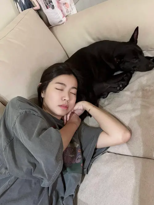 ▲米可白養了毛孩後，相簿都是牠們的照片，並感嘆表示「到底是誰更需要誰？」（圖／米可白臉書）