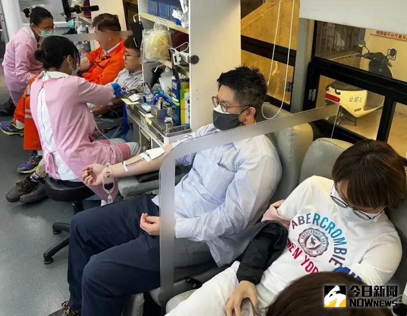 ▲台灣中油公司煉製事業部大林煉油廠舉辦百萬CC熱血公益捐血活動，捐出173袋共43250CC的熱血。(圖／記者黃守作攝，2025.02.25)