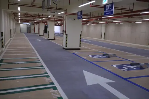 台中市東區立德地下停車場機車停車位。(圖/台中市政府) ▲台中市東區立德地下停車場機車停車位。(圖/台中市政府)