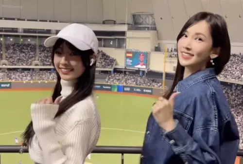 ▲陳若儀(右)和嘎琳(左)合體跳三振舞。(圖/翻攝自陳若儀IG) ▲陳若儀(右)和嘎琳(左)合體跳三振舞。(圖/翻攝自陳若儀IG)