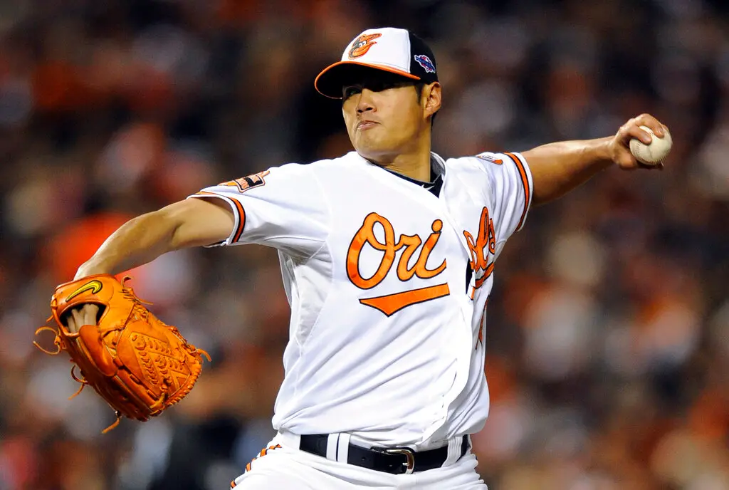 ▲陳偉殷菜鳥年在主場面對奧克蘭運動家，先發主投5.2局狂飆12次三振無責失分，其中在第一、第四局，兩度完成單局「完全三振」表現，讓主播也不禁讚嘆：「陳的直球會轉彎！」（圖／美聯社／達志影像）