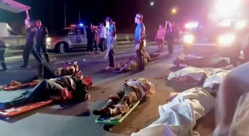 ▲事故現場狀況十分淒慘。（圖／翻攝自影片）