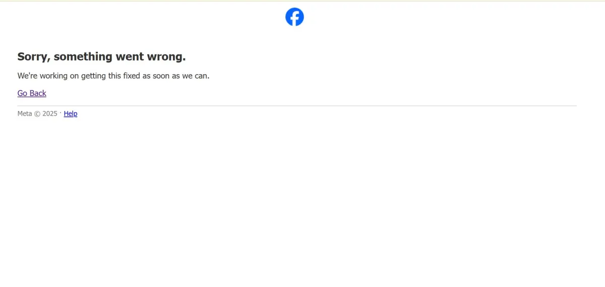 ▲臉書今（27）日驚傳大當機。（圖／翻攝臉書）