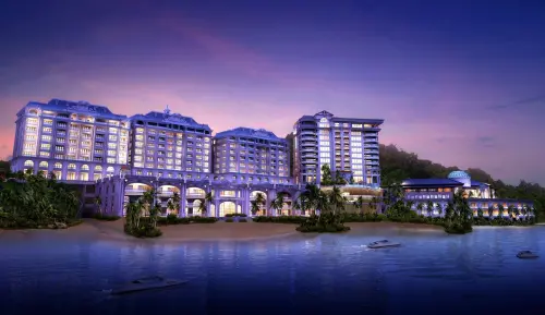 ▲雀客國際將在菲律賓開設「蘇比克雀客國際酒店」，地點就在蘇比克灣，此為3D渲染示意圖。（圖／雀客國際提供）