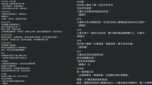 ▲宋羽葤在社群上曬出完整時間軸,更曬出和小優的對話紀錄開戰。(圖/宋羽葤 Bastet 臉書) ▲宋羽葤在社群上曬出完整時間軸,更曬出和小優的對話紀錄開戰。(圖/宋羽葤 Bastet 臉書)