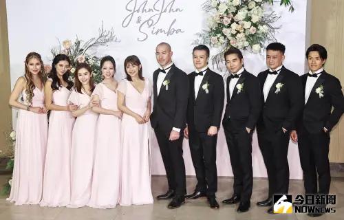 張天霖當陳志強伴郎,洪小鈴懷孕怕喜沖喜沒出席。(圖/記者葉政勳攝) ▲張天霖當陳志強伴郎,洪小鈴懷孕怕喜沖喜沒出席。(圖/記者葉政勳攝)