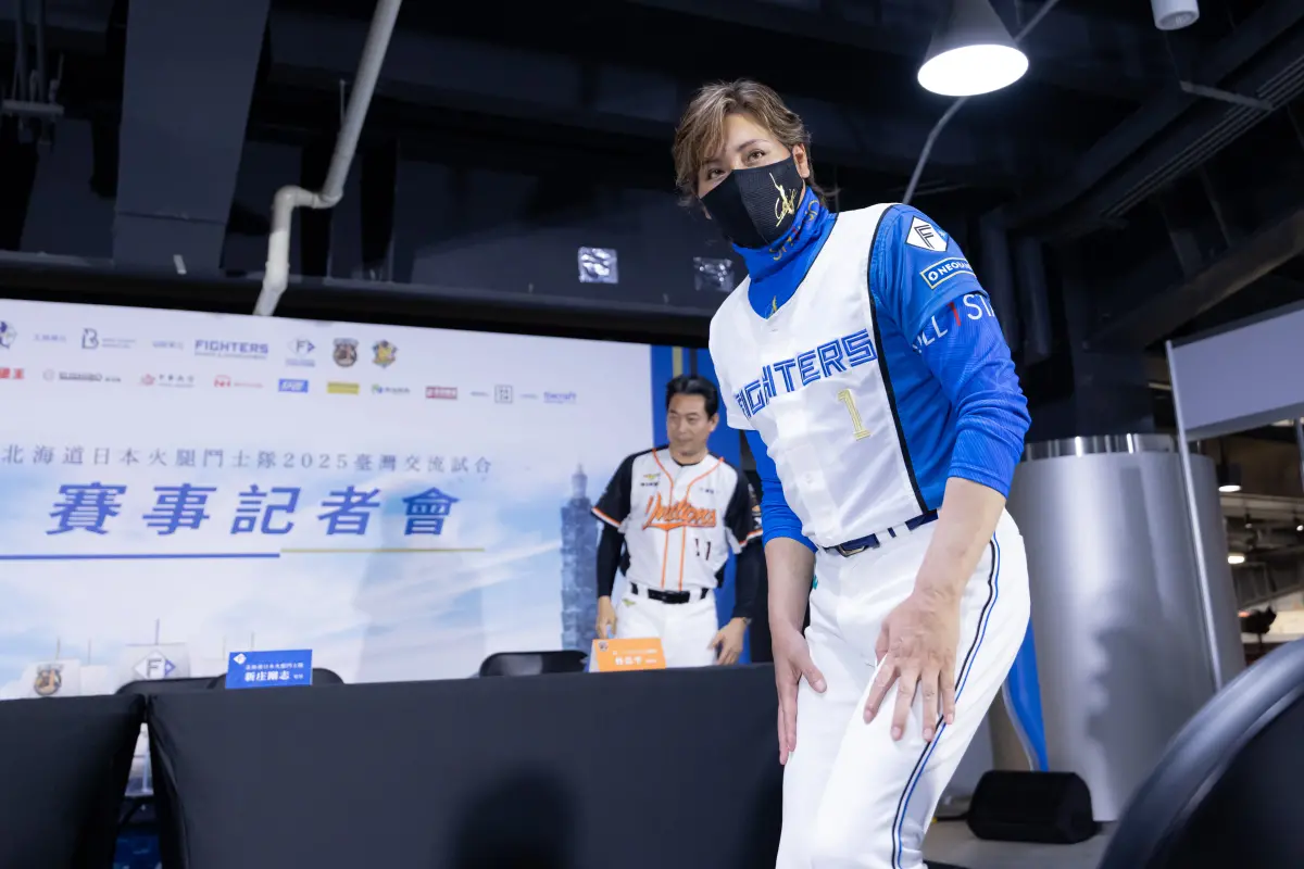 ▲北海道日本火腿鬥士隊監督新庄剛志出席火腿交流賽記者會。（圖／悍創運動行銷提供）