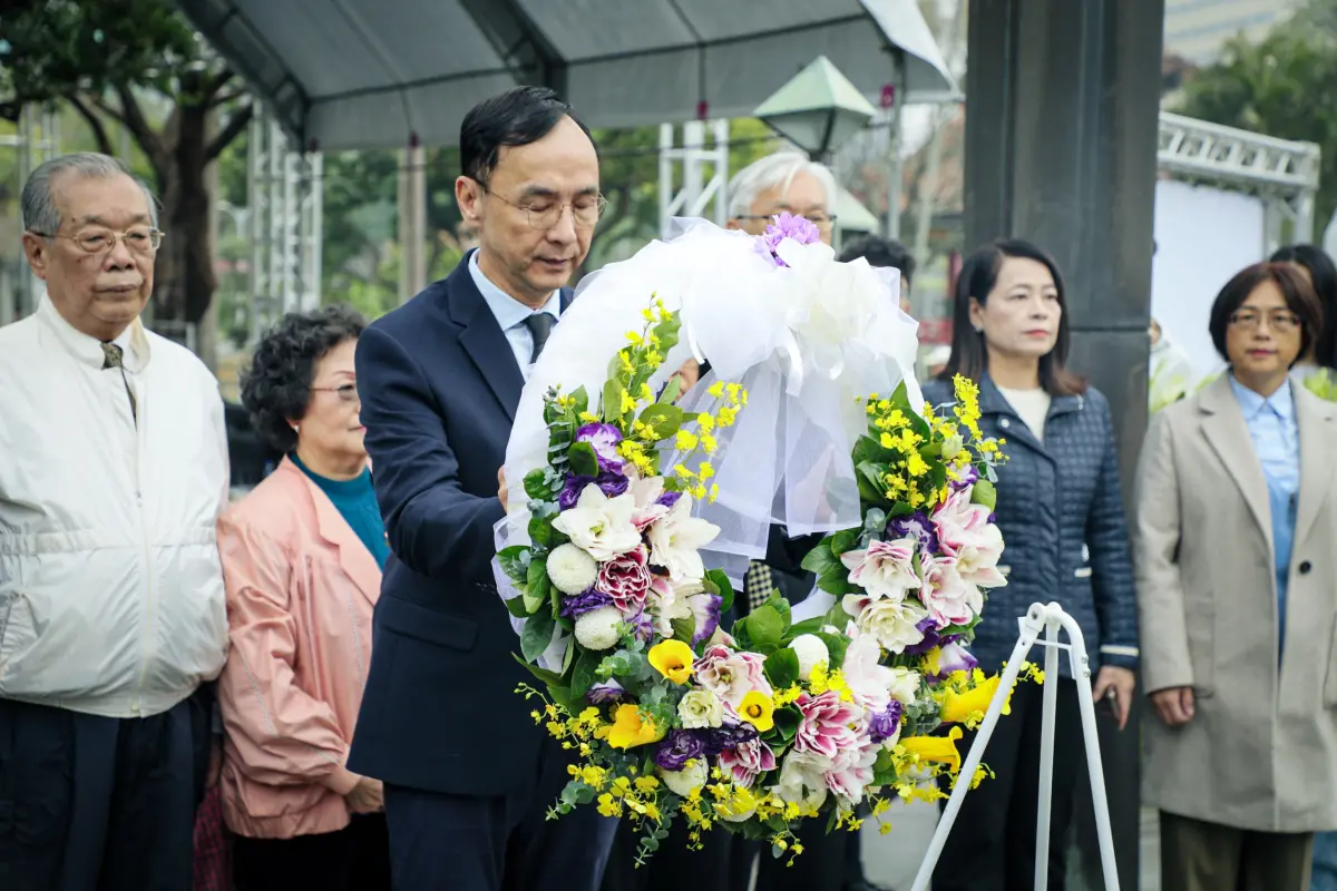 ▲國民黨主席朱立倫強調，要放下對立攜手向前。（圖／國民黨提供）