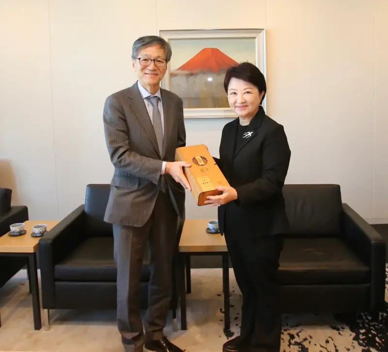 ▲市長盧秀燕與三井代表取締役，副社長執行董事、海外事業本部長山本隆志會面(圖／市政府提供2025.2.28)