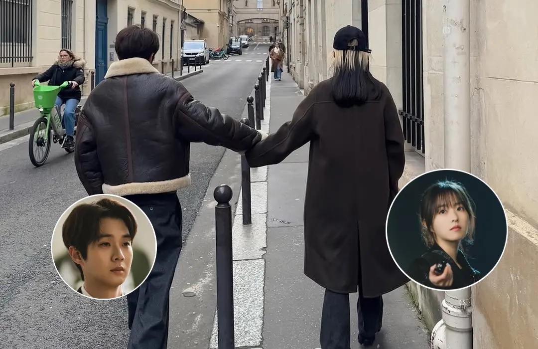 ▲朴寶英、崔宇植（左）突然在IG一起發牽手照，為主演影集《我們的浪漫電影》宣傳一波。（圖／朴寶英、崔宇植IG、Netflix）