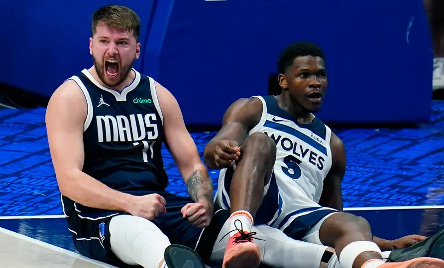 ▲根據外媒爆料，原本獨行俠的完美計畫是將Luka Doncic送到灰狼，換取「蟻人」Anthony Edwards，但被灰狼果斷拒絕。（圖／美聯社／達志影像）
