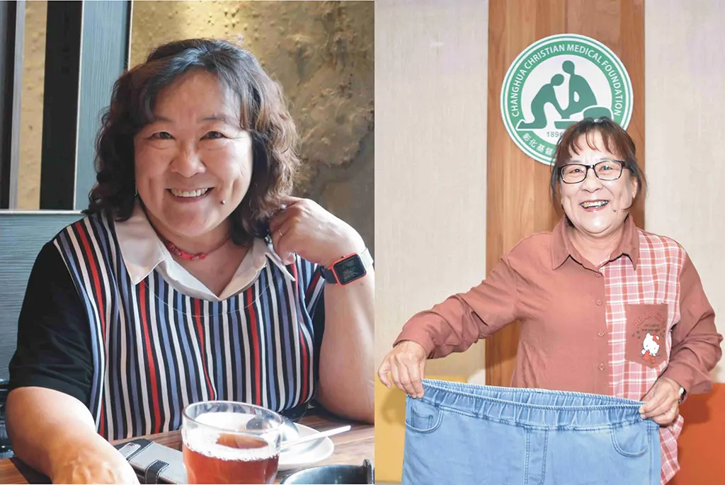 ▲黃老師進行內視鏡縮胃治療，治療前（左圖）、後（右圖）差異顯著。（圖／彰基提供）