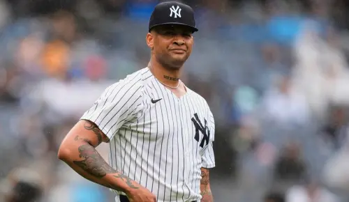 ▲2024年美聯年度最佳新秀、洋基右投Luis Gil因為右肩緊繃，目前已退出春訓，將接受MRI核磁共振檢查，洋基總教練Boone很擔心。（圖／美聯社／達志影像）