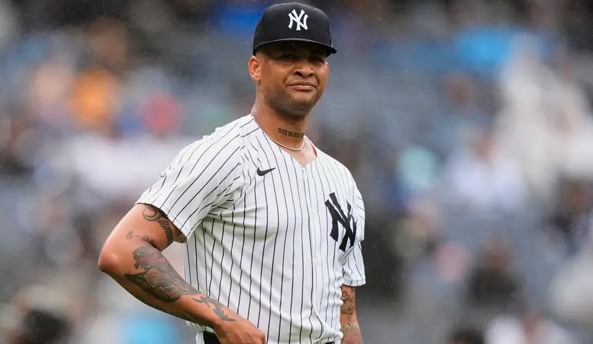 ▲2024年美聯年度最佳新秀、洋基右投Luis Gil因為右肩緊繃，目前已退出春訓，將接受MRI核磁共振檢查，洋基總教練Boone很擔心。（圖／美聯社／達志影像）