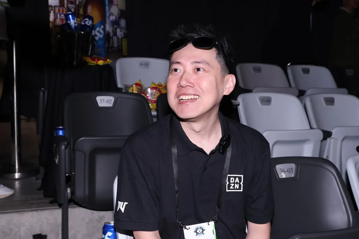 ▲百萬級網紅CHEAP擔任DAZN客座主播，認為陳傑憲是台灣選手中，最像新庄剛志的球員，並形容陳傑憲：很像偶像！（圖／記者朱永強攝，2025.03.01）