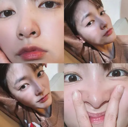 ▲王淨在IG分享自拍，擠壓鼻子搞笑扮演，展現俏皮一面！（圖／王淨IG）