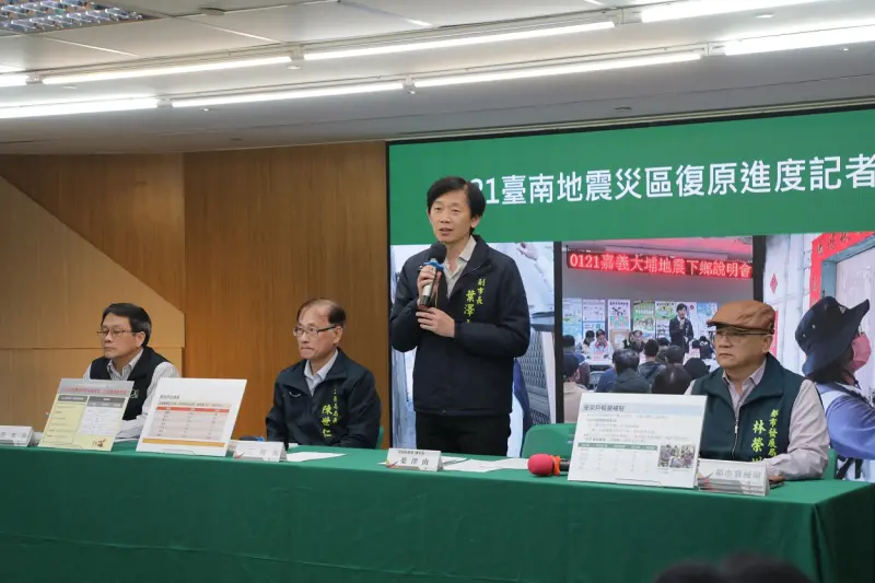 ▲臺南市政府今天由臺南市副市長葉澤山代表市長黃偉哲宣布將於5日在楠西區公所成立「震災復原聯合服務中心」，加速提供災民整合性協助。(圖／南市府提供)