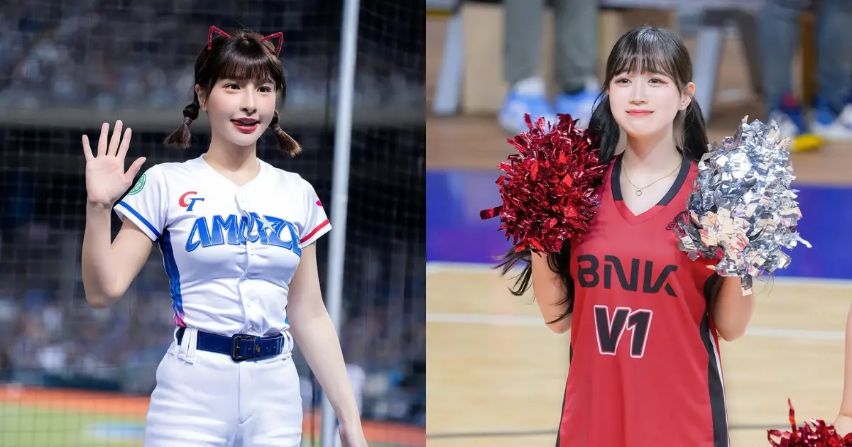 ▲邊荷律（右）2日到大巨蛋應援時，發現峮峮（左）裙子差點走光，立刻伸手幫忙遮擋，峮峮事後看到側拍畫面也驚呼「我都沒發現」。（圖／Passion Sisters IG）