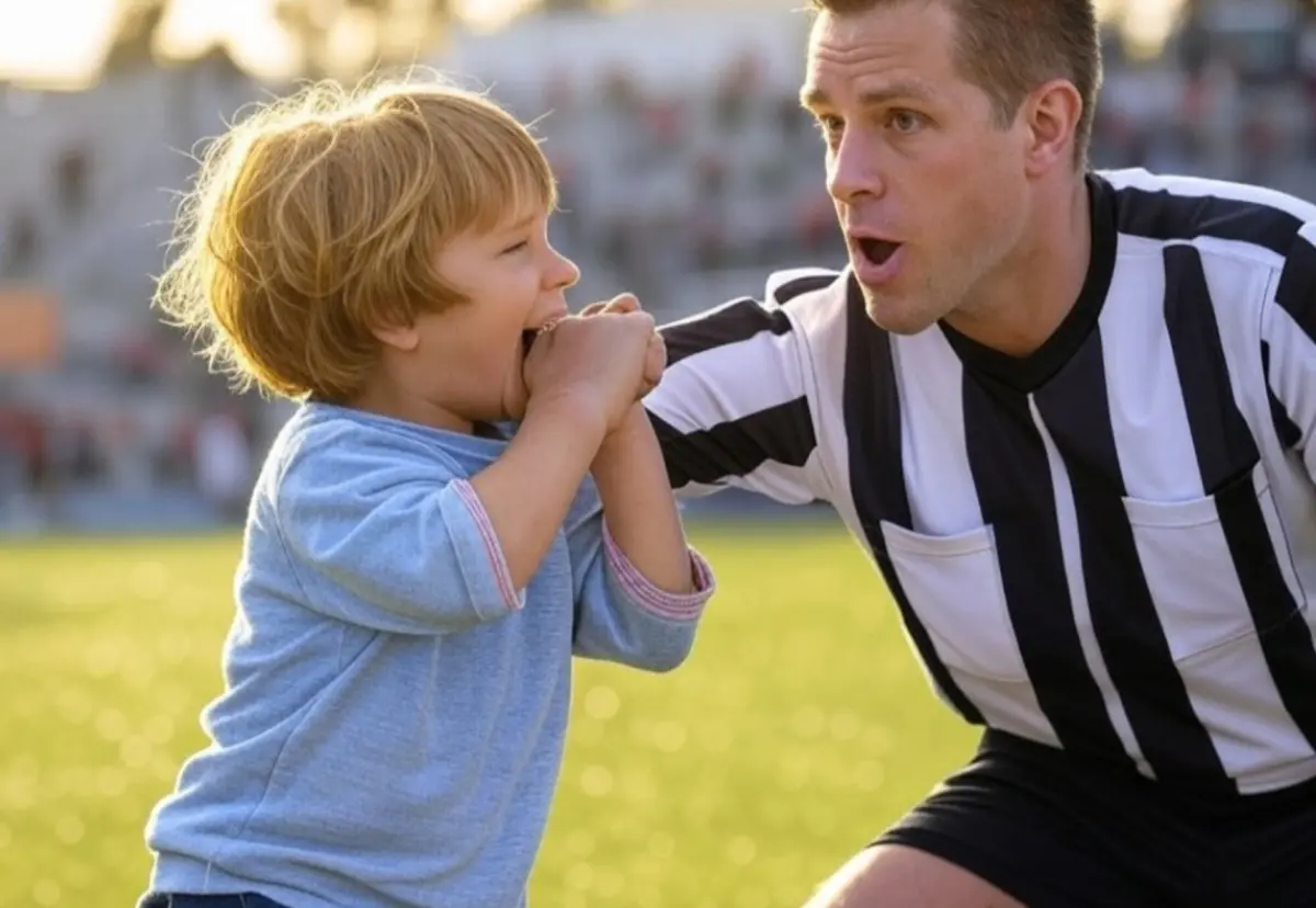 ▲德國Kreisliga C聯賽發生離譜意外！因裁判Stefan Kahler賽前遭球員小孩咬傷下體，被迫取消，震驚足球界。（圖／示意圖／@Sottoporta_ICI）