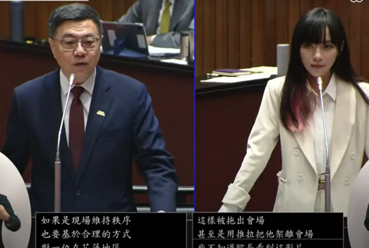 ▲卓榮泰今（4）日答詢時說，應保障國人表達意見的自由，會要求警方檢討當天的狀況。（圖／翻攝立院ivod系統）