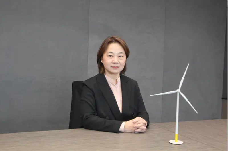 ▲黃意文很開心地透露,自己不需要花費太多時間去說服天豐新能源總部,台灣已被視為全球離岸風電市場的策略中,「台灣是我們天豐新能源,全球定位的重點市場之一。」(圖/記者鍾泓良攝影)