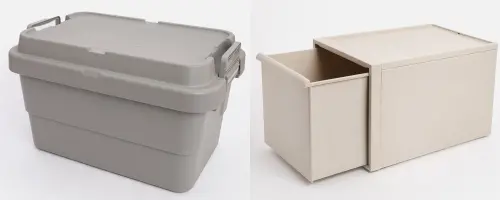 ▲日本RISU二代TRUNK CARGO可堆疊耐重收納箱(圖左);日本Like-it 抽屜櫃(圖右)。(圖/HOLA提供) ▲日本RISU二代TRUNK CARGO可堆疊耐重收納箱(圖左);日本Like-it 抽屜櫃(圖右)。(圖/HOLA提供)