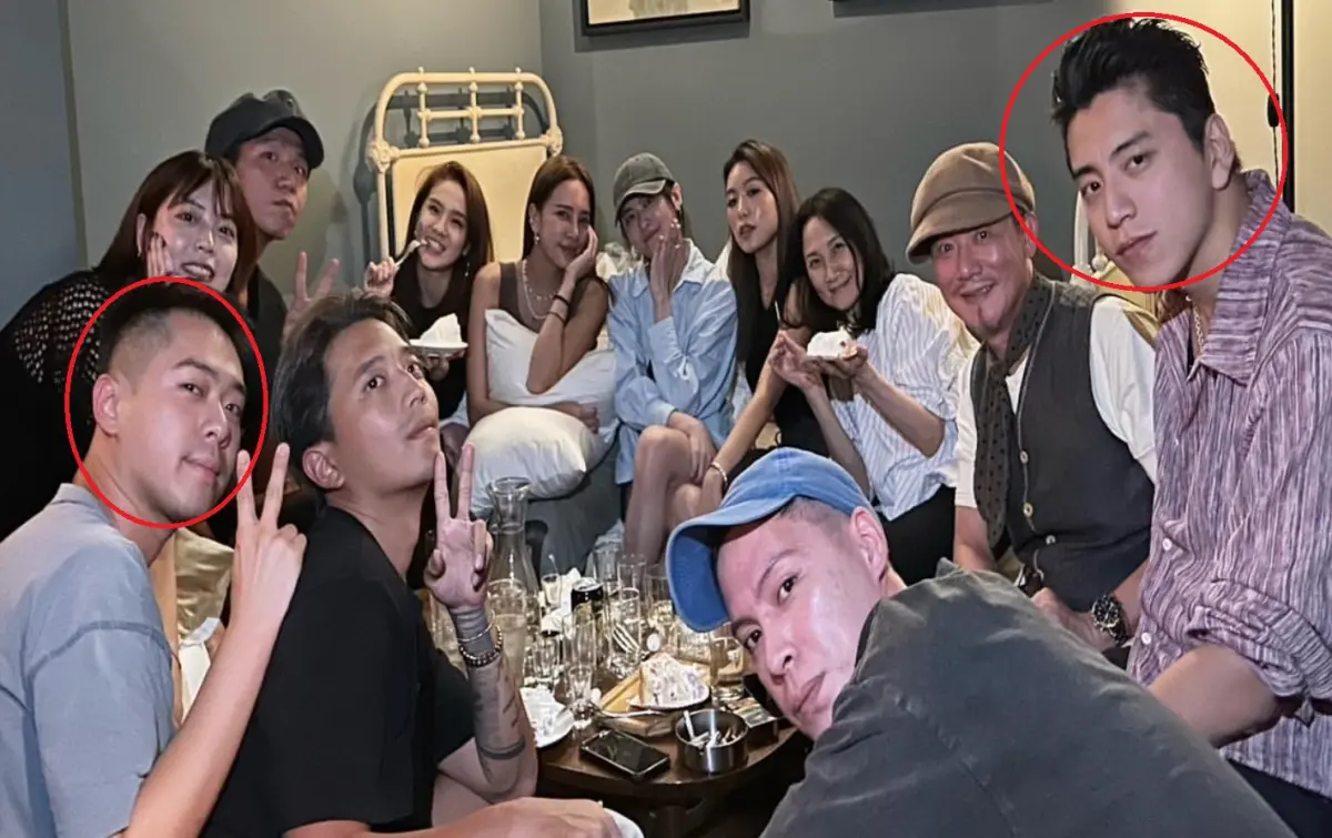 ▲藝人王大陸（右紅圈）涉嫌教唆游姓友人（左紅圈）教訓計程車司機（圖／翻攝IG）