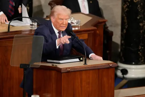 ▲美國總統川普（Donald Trump）在當地時間4日晚間9點發表第2任期的首次國會演說。（圖／美聯社／達志影像）