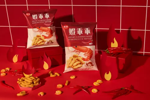 ▲另有辣味的蝦乖乖，適合嗜辣者入手，微辣香氣恰到好處。（圖／品牌提供）