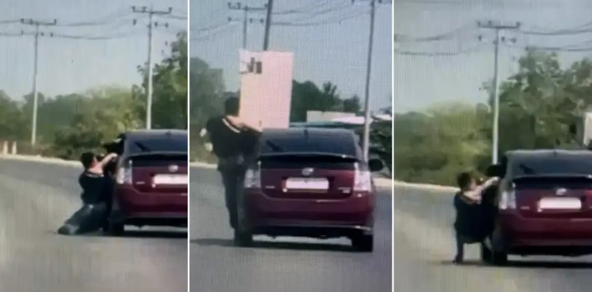 ▲一名長期在澳洲經商的中國男被騙至柬埔寨後遭綁架，他找到機會跳車逃生。（圖／翻攝自柬中時報）