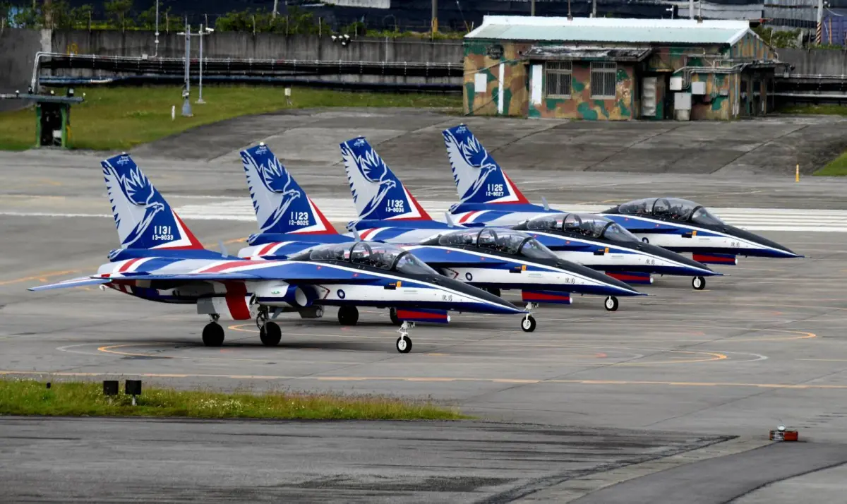 ▲勇鷹高教機完成天安作業復飛。（圖／翻攝自中華民國空軍臉書）