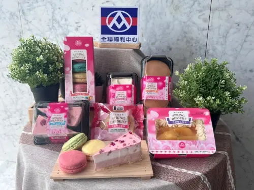 ▲全聯春茶賞買一送一，還有玫瑰甜點新上市。（圖／全聯提供）