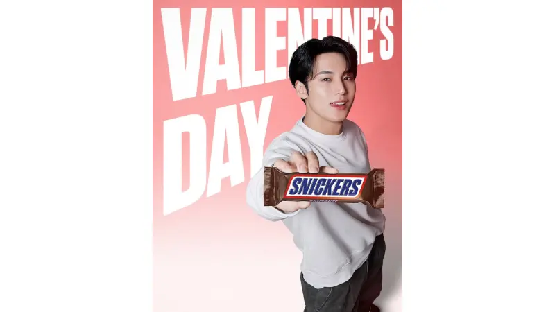 ▲SNICKERS® 品牌代言人 SEVENTEEN MINGYU 獻上白色情人節甜蜜浪漫驚喜。（圖／品牌提供）