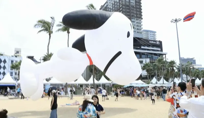 ▲泰國芭達雅舉辦為期五天的國際風箏節。（圖／翻攝自影片）