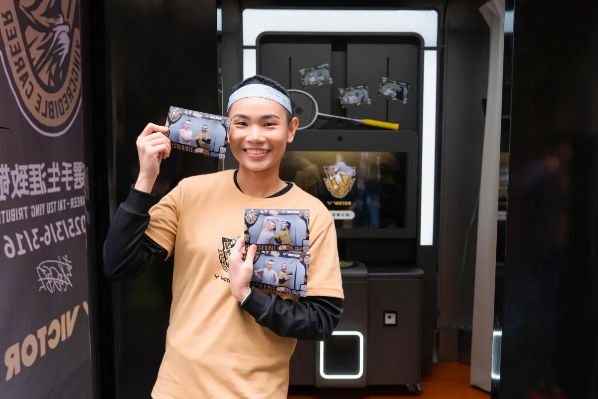 ▲世界球后戴資穎首度上「臺灣最美麗的歐巴桑」陳美鳳主持的節目「美鳳有約」。（圖／VICTOR提供）