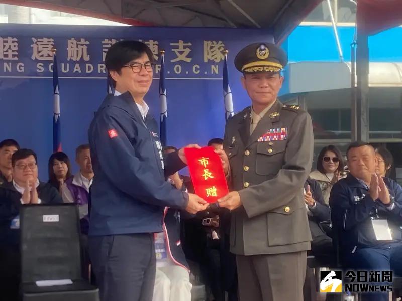 ▲海軍114年敦睦遠航訓練支隊環島航訓今天於高雄港舉行歡迎儀式暨文宣館開幕，市長陳其邁應邀出席並致贈慰問金。(圖／記者郭凱杰攝,2025.03.07)